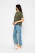 Nina-Roll Cuff Short Sleeve Shirt